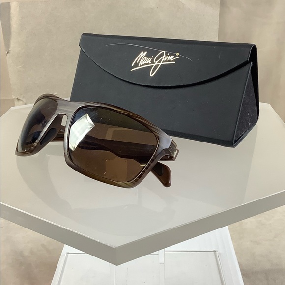 Maui Jim Makoa MJ 804-25W Wrap Brown Polarized Sunglass Frames Only Brown 59mm - Picture 9 of 16